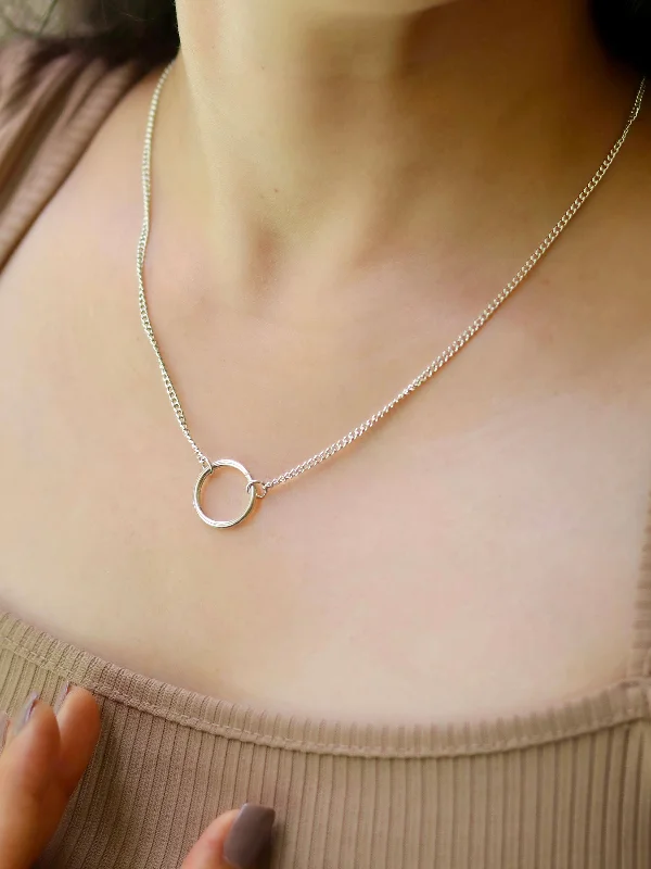 Ring Necklace Silver