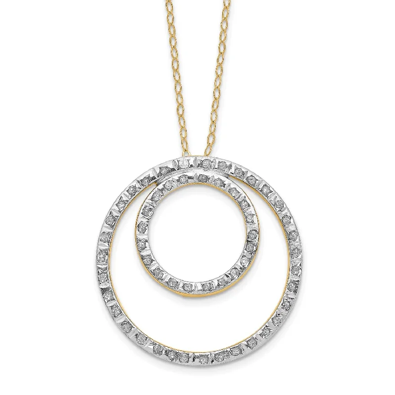 Diamond Fascination Diamond Accent Circle 18-inch Necklace in 14KT Yellow Gold