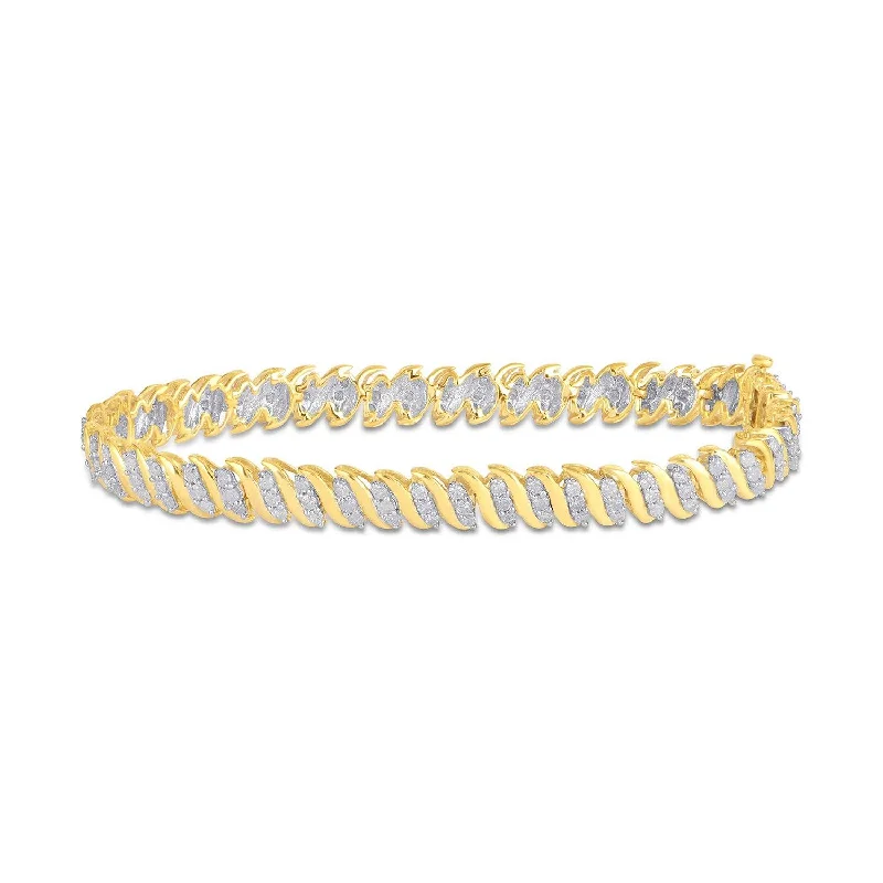 Brilliant Set Bracelet with 2.00ct of Diamonds in 9ct Yellow Gold