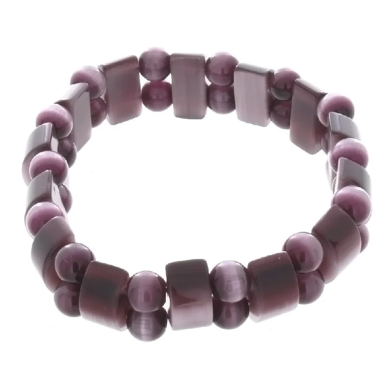 STRETCH DALE STONE PURPLE TANKER BRACELET