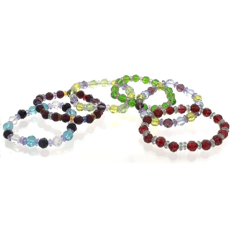 STRETCH CRYSTAL FACETED BRACELET (6)