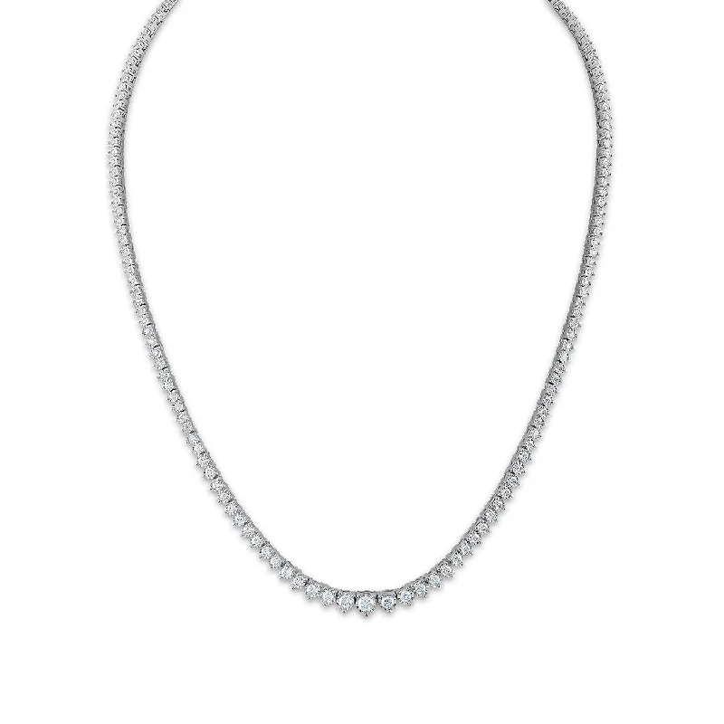 3 CTW Diamond 18-inch Tennis Necklace in 14KT White Gold