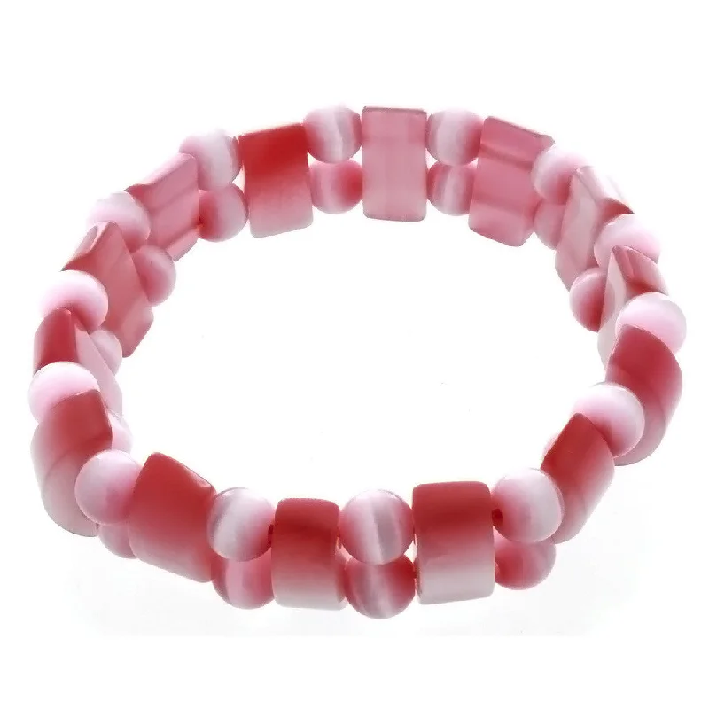 STRETCH DALE STONE PINK TANKER BRACELET