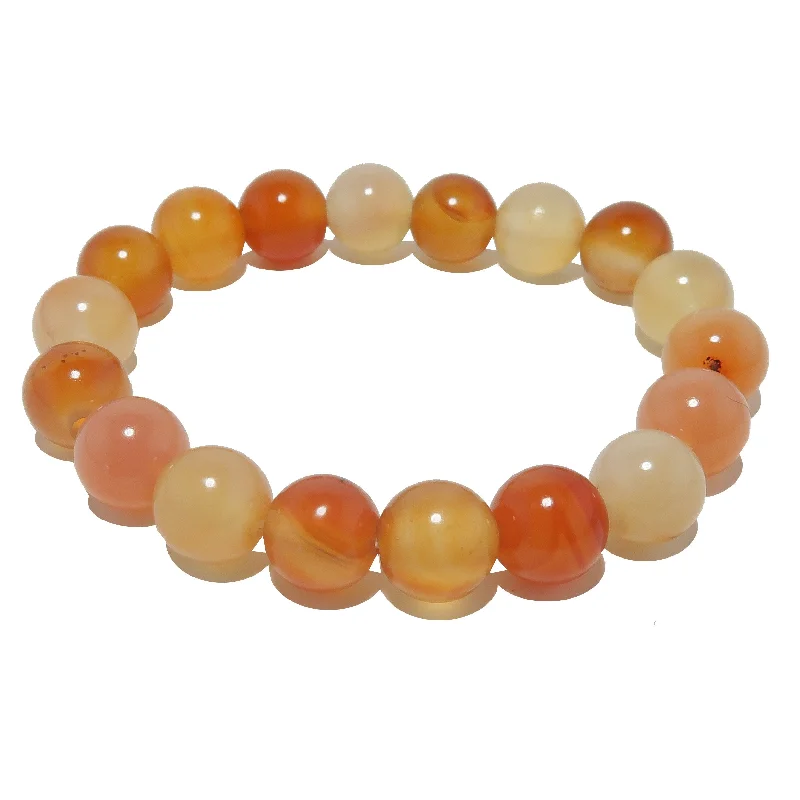 Carnelian Bracelet Orange Yellow Tropical Delight