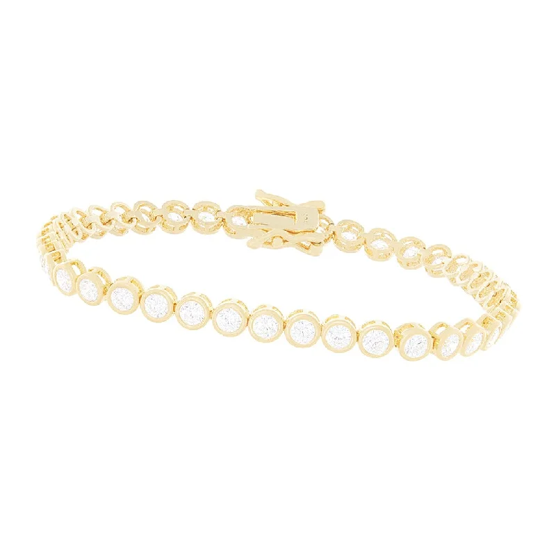 Yellow Silver 18cm Tennis Bracelet