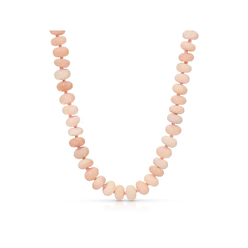 14k Rose Gold Pink Opal Necklace