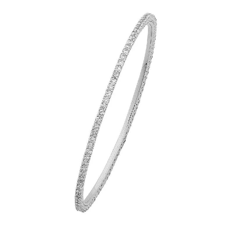 Meera Circle of Love Bangle with 3.20ct of Laboratory Grown Diamonds in 9ct White Gold