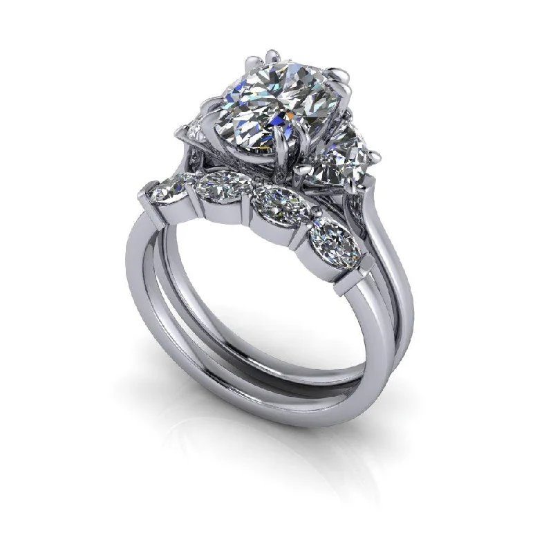 Mazie No. 2 Moissanite Bridal Set