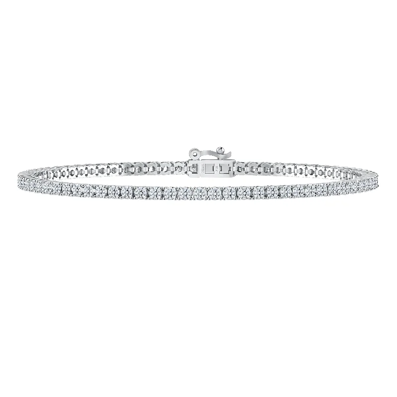 Meera Tennis Bracelet with 2.00ct of Laboratory Grown Diamonds in 9ct White Gold