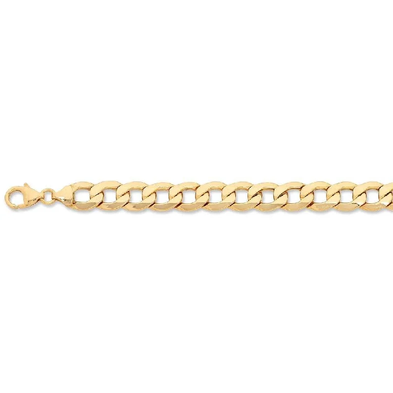 9ct Yellow Gold Curb Bracelet 21cm