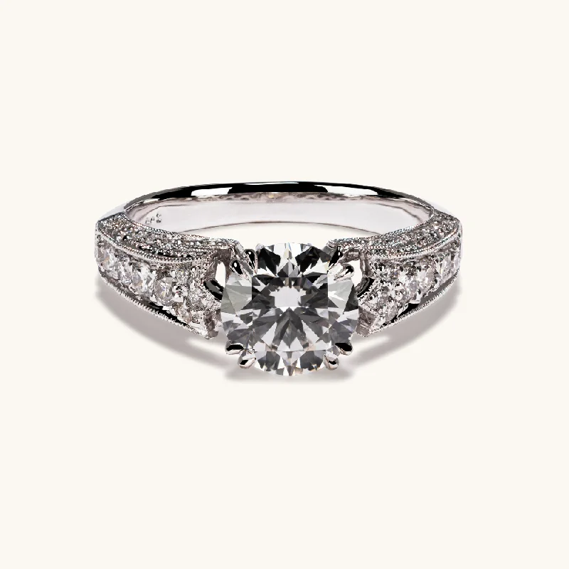 1.72 Round Lab Diamond Engagement Ring