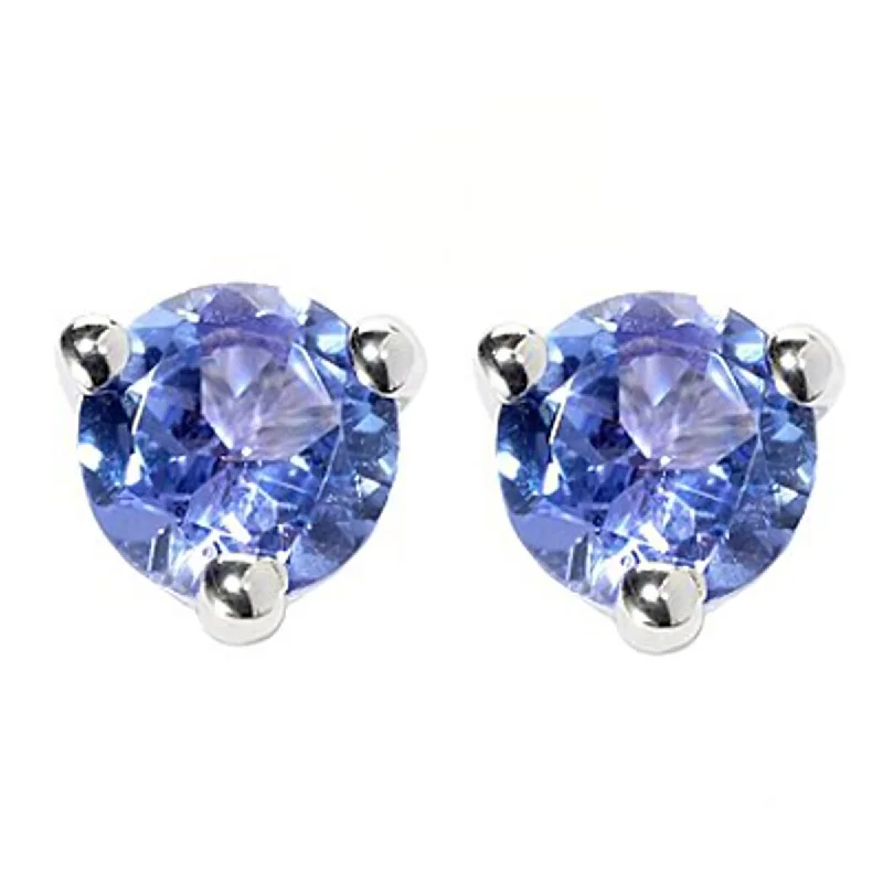 925 Sterling Silver Tanzanite Stud Earrings