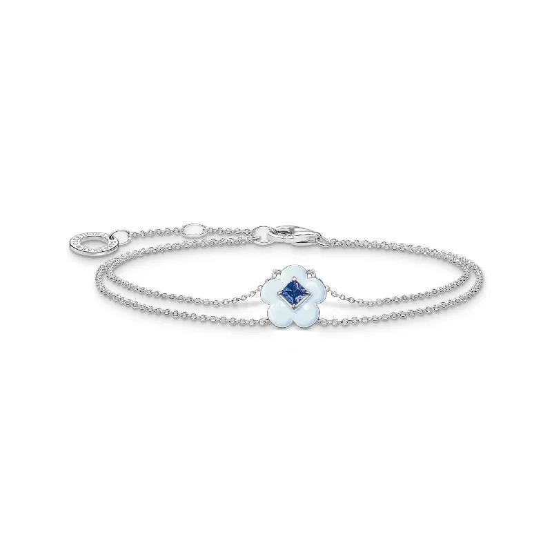 THOMAS SABO Flower With Blue Stone Bracelet