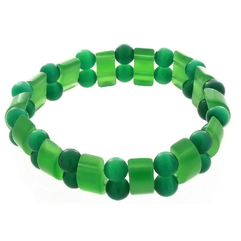 STRETCH DALE STONE GREEN TANKER BRACELET