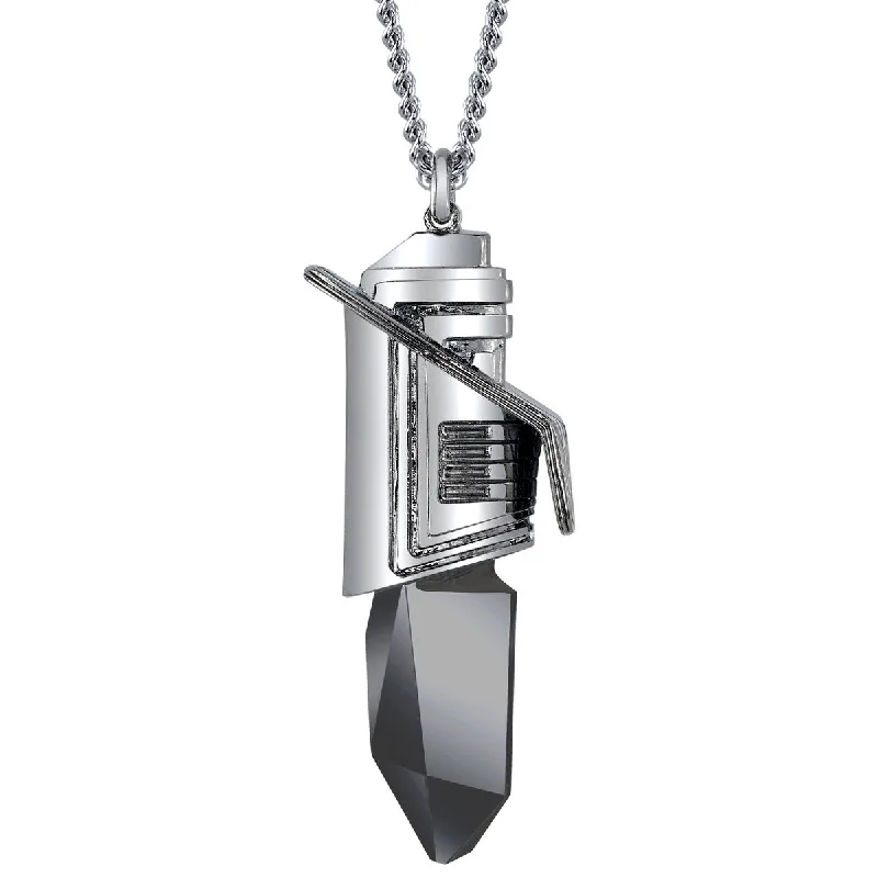 Star Wars X RockLove Darksaber Kyber Crystal Necklace