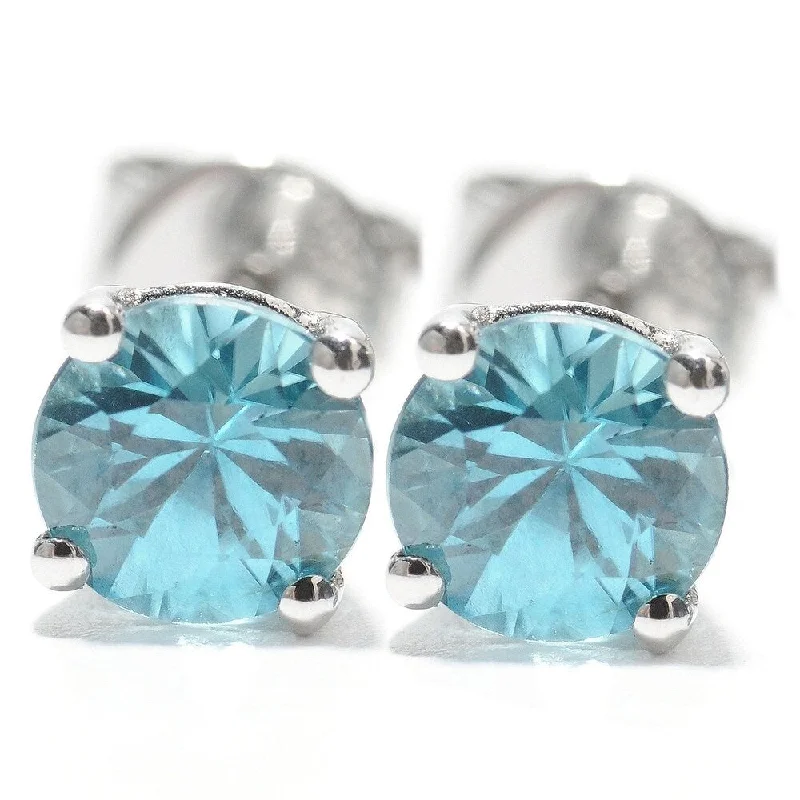 Sterling Silver 5mm Zircon Stud Earrings