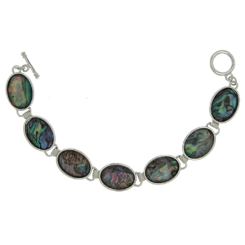 LINK ABALONE OVAL BRACELET