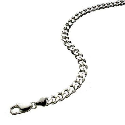 Sterling Silver Curb Chain Bracelet 21cm