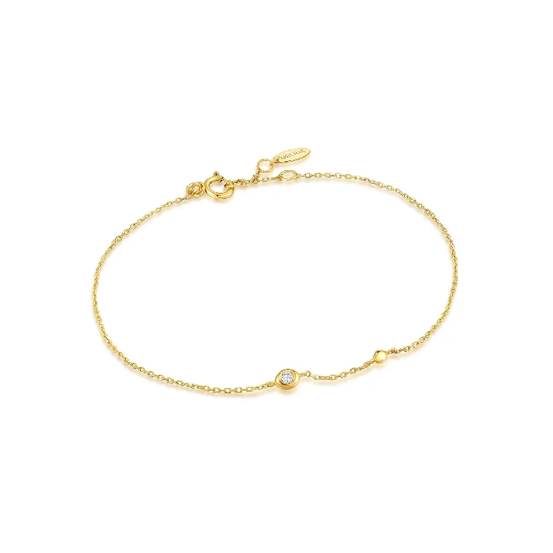 Ania Haie 14kt Gold Magma Single Diamond Bracelet